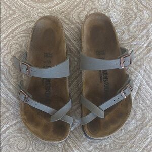 Birkenstock Taupe Double Strap Sandals